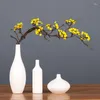 Decorative Flowers Silk Flower Zen-like Simulation Cherry Blossoms Fake Plants 87cm Artificial Home Indoor Decoration Small Floral Branches