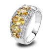 Anello in argento con morganite champagne fatto a mano misura 7 8 9 10 11 12 gioielli placcati da donna intero2636