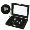 Jocestyle New Velvet smycken smycken Box Jewelry Organizer Display förvaringsglasskyddshållare rack för ringörhängen C19021601284E
