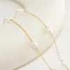 Hänghalsband 14k guldfyllda/925 silver naturliga pärlhalsband handgjorda halsband choker pendel collier femme kolye krage boho smycken 231010