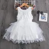 Robes de fille 3T-8T robe de fille de fleur élégante fête de mariage princesse décontracté enfants vêtements dentelle manches longues robes pour enfants