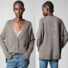 23ss Zadig Voltaire Designer Trend Sweater Hoodie Classic Style Hot Letter Loose Round Neck Wool Knitted 100% Cashmere Women Casual Versatile Pullover Sweater Tops