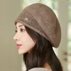 Berets Early Autumn Hat Women's Solid Color Versatile Knitted Wool Cap Winter Warm Fashion Beret