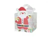 Envoltório de presente 50 Pçs / lote Transparente Caixa de Muffin de Bolo de Natal para Caixas de Embalagem de Festa de Aniversário de Casamento Atacado