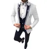 Men s Polos Mens Suits Point 3 Pieces Men Dress Casual Office Business For Wedding Blazer Vest Pants 231009