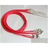 Cavo di filo 10 colori Cera Pelle Collana di perline Cord String Corda di serpente Filo Extender Catena Catenaccio di aragosta Moda Gioielli fai da te Trovare Dhrat