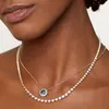 Anhänger Halsketten ROXI Runde Perle Anhänger Halskette 925 Sterling Silber Zirkon Lünette Intarsien Schmuck Damen Persönlichkeit Vintage Zubehör Geschenk 231010