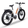 전자 자전거 500W 26 "전기 산악 자전거 840Wh 지방 타이어 자전거 여성 Ebike Bafang Motor 17.5Ah 성인 Ebike Shimano 7 Speed ​​Moped E-MTB