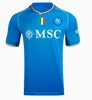 S-4XL 23 24 Maglia Napoli Futbol Formaları 2023 2024 Napoli Kids Kit Futbol Gömlek Kvaratskhelia Simeone Osimhen Ön Maç Cadılar Bayramı Her Yerde Sınırlı Sürüm