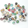 Mix Snap -knapp 12mm glas strass smycken charms slumpmässigt 50pc242r