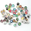 Mix di gioielli con strass in vetro con bottone a pressione da 12 mm, casuali 50PC242r