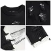 Męskie swetry High Street Black White dwustronna okrągła szyja Sweter Męski i zimowy hip -hopowy Perforowane Perforowane Knitwears 231010