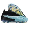 Phantom GX Elite DF FG Chaussures de football pour hommes sans lacets Anti-Clog Blast PLAYER EDITION Shadow Hyper Royal Ready Crampons de football en plein air Taille 39-45