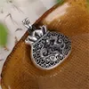 Wisiorki Lucky Fu Bag wisior dla kobiet biżuteria modna 925 Srebrny naszyjnik łańcuchowy Smok Carp Phoenix Pomyślny pusty