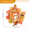 Candle Holders Maple Wreath Artificial Rings Home Goods Decor Fall Pe (plastic) Party Supplies Leaf Decorations