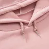Kvinnors hoodies söt estetisk hoodie för tonåring flickor kpop överdimensionerad sweatshirt kvinnor kawaii hoody streetwear vit vinter varma ytterkläder