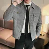 Heren Jassen Nwe Slim Fit Wollen Plaid Bomber Winterjas Mannen Japanse Streetwear Voor Merk Jas S3XL 231009