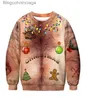 Damestruien Lelijke kersttrui Pullover Truien Truien Tops 2020 Heren Dames Ronde hals Hoody-tops met lange mouwen Spoof 3D-print KledingL231010