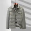 Parkas masculinas jaqueta de inverno juventude versão coreana camisa leve e slim fit minimalista 231009