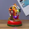 Juldekorationer Navidad Decor Christmas Village Glowing Music House Carousel Ferris Wheel Christmas Tree Decoration Ornaments Gifts For Children 231010