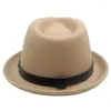 Berretti Autunno e inverno Donna Cappelli stile Fedora e borsalino Tesa piccola Cuore di pesca Top Cappellini jazz Cotone poliestere 57-58 cm Decorazione cinturino con rivetto 2023