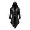 Theme Costume Assassin Medieval Man Cosplay Costume Streetwear Hooded Jackets Outwear Costume Edward Creed Halloween Dress Up Outfit Party x1010