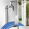 Watering Equipments Wall Mount Garden Hose Holder 304 Stainless Steel Mounted Tap Organizer Water Pipe Support Reel Rack Drop Delive Ot3Y6