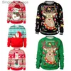 Pulls pour femmes 2023 Pull de Noël laid pour cadeau Santa Elf Pull drôle Femmes Hommes S et Pulls Tops Automne Hiver ClothingL231010