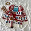 Женские свитера в рождественском стиле, пуловер, женский осенне-зимний свитер с круглым вырезом для пар, вязаный свитер в канун Рождества, куртка западного побережьяL231010