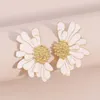 Studörhängen Boho färgglad stor blomma för kvinnor koreansk mode Irregula Designer 2023 Trendy Jewelry Gift Girls