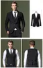 Herenpakken Knappe Bruidsjonkers Wolmix Bruidegom Tuxedos Heren Trouwjurk Man Jas Blazer Prom Diner (Jas Broek Tie Vest) A45