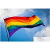 Banner Vlaggen Regenboog Vlag 3X5Ft 90X150Cm Lgbt Banner Polyester Kleurf Voor Decoratie 3 X 5Ft Kka6888 Huis Tuin Feestelijke Feestartikelen Dhg1V