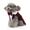 Hundkläder oimg ränder rutnät husdjurskläder neddy pomeranian schnauzer gentleman tuxedo valpkläder bröllop kostym