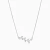 Tiff Necklace Designer luxury fashion jewelry Fashionable s925 Sterling Silver Letter Leaf Heart Small Gold Plated Necklace Popular Valentine's jewelry accessory