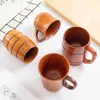 Mokken Houten Big Belly Cups Handgemaakte Jujube Houten Handvat Bier Thee Koffie Melk Water Cup Keuken Bar Drinkware voor 1PC 231010