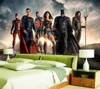Anpassad 3D Wallpaper Justice League vägg väggmålning Superman Batman Po Wallpaper Kids Bedroom Office El Living Room Daggarten Ro8974732