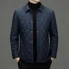 Hommes vestes manteau hommes vêtements d'hiver affaires diamant Plaid coton veste rembourré épais Casacas Para Hombre 231009