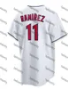 Jerseys de béisbol personalizados 48 Emmanuel Clase 38 Steven Kwan 0 Andrés Giménez 22 Josh Naylor 1 Amed Rosario 57 Shane Biebe Hombres Mujeres Niños Camisas