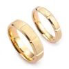 2021 Новая мода золотого цвета из нержавеющей стали с пазом для пары, стильное матовое кольцо для влюбленных для женщин и мужчин, обручальное кольцо Jewelry181L