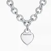 Tiff Collar Diseñador de joyería de moda de lujo 925 Plata Nuevo Colgante de amor en forma de corazón Collar versátil de moda Accesorio de joyería de estilo Ins personalizado