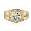 Akcesoria wybuchowe pierścień dominujący biznesmen imitacja złoty pierścień 18k białe złoto plastowany pierścień diamentowy 2014