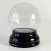 Juldekorationer Hemdekoration Glas Display Kupol tom snöklot med Base Black Diy Christmas Snow Globe Gifts 231010