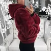 Women's Fur Faux Fur Women's Faux Fur Coat High-waist Hooded Fashion Cardigan Long-sleeved Loose Thin Faux Rabbit Fur Coat Jacket Women 231010