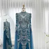 Luksusowa sukienka wieczorowa Fishtail pływający rękaw Bankiet Dubai Arabska szata AS145