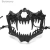 Costume Accessories Halloween Skull Party Mask Anime Dragon God Skeleton Half Face Masks Bone Skull Animals Mask Cosplay Dance Prom Come PropsL231010