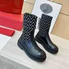 Ботинки женская обувь с круглым носком Botas Femininas Tendencia 2023 Bota Feminina до середины икры Women Mujer Para