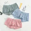 Underpants 3pcs/lot Of Plaid Men's Arrows Cotton Breathable Boxers Low Rise Loose Panties Home Boxer Shorts Pajama Pants