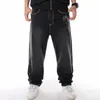 Jeans pour hommes Nanaco homme lâche Baggy Hiphop Skateboard Denim pantalon Street Dance Hip Hop Rap mâle noir Trouses taille chinoise 3046 231010