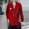 Chemises décontractées pour hommes Incerun Tops 2023 Style coréen Triangle en métal Poitrine Design Street Solid Lâche Revers à manches longues Blouse S-5XL