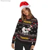 女性のセーターメリーキスミーs面白い牛3Dプリント男性醜いクリスマスセーターユニセックスホリデーパーティードレスアップクリスマススウェットシャツ女性服を着るl231010
